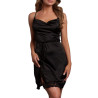 Amour by Le Desir Robe Fendue Krystal Noir